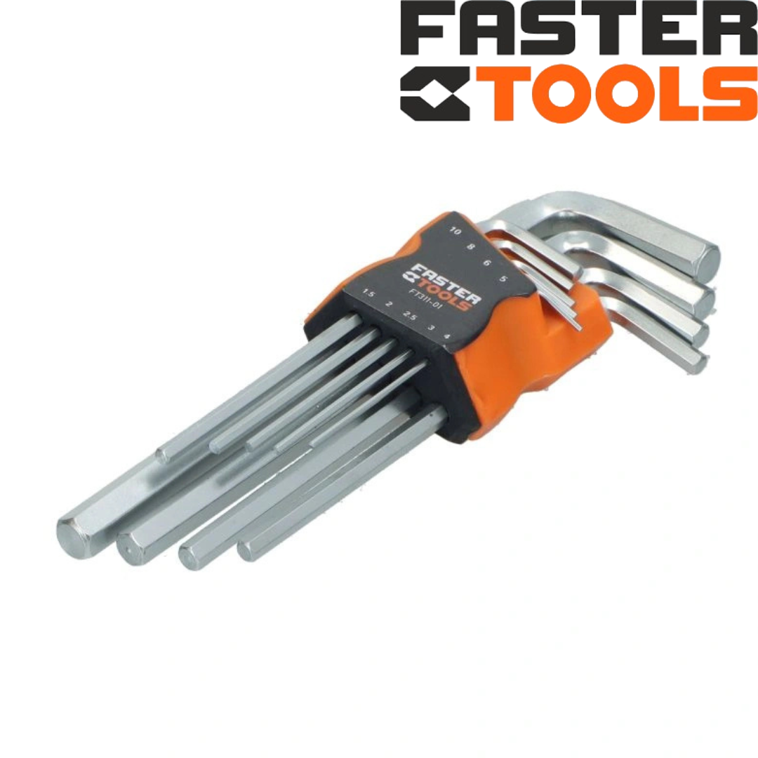 FT311-01/1122 FASTER TOOLS  բանալիներ՝ 9 հատ, 1.5-10 մմ